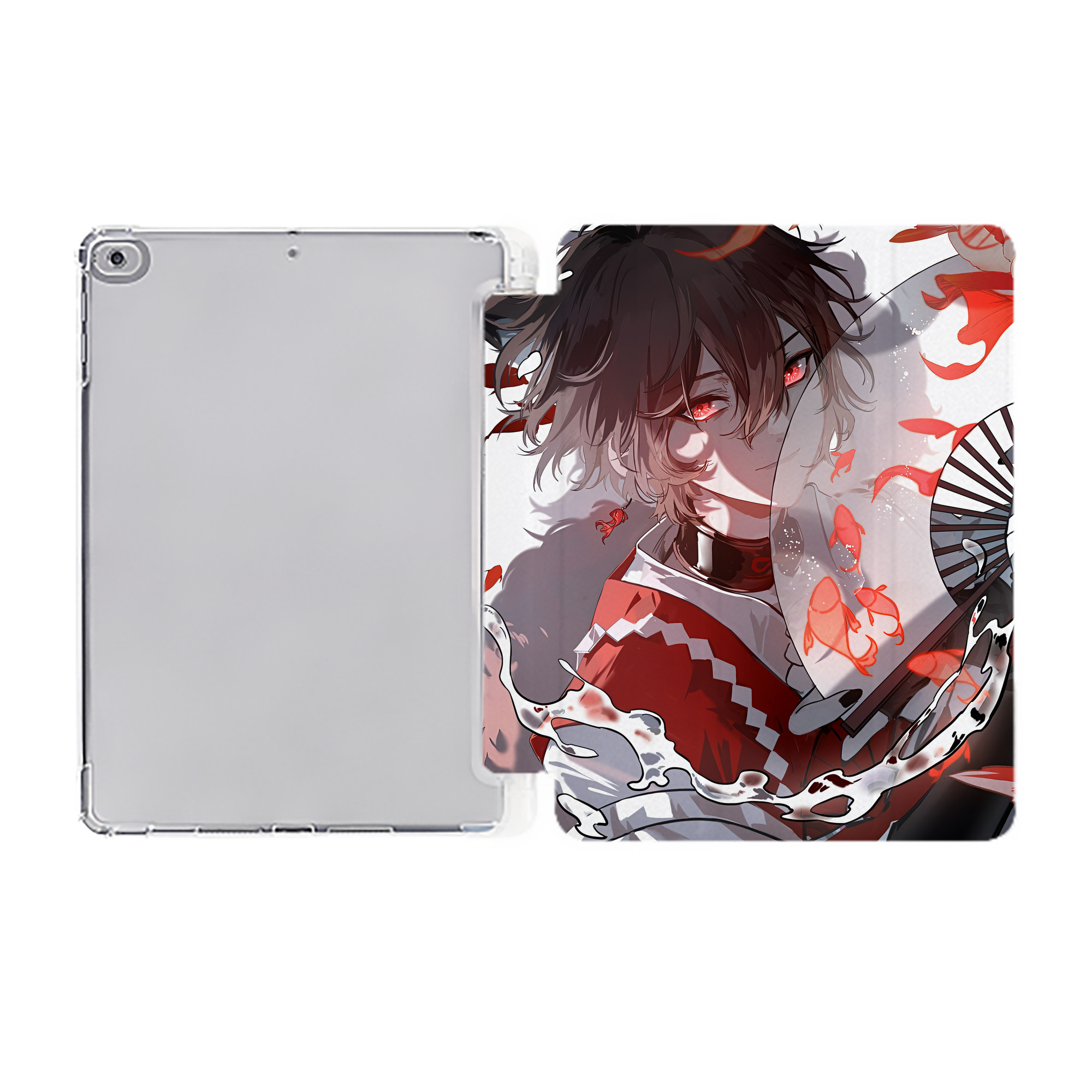 （画像用） 文豪ストレイドッグス Bungo Stray Dogs IPad ケース ペン収納付き 三つ折りスタンド PUレザー×シリコン 対応機種9.5/10.5/10.9インチ